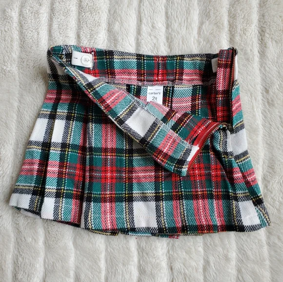 Carter's Plaid Pleated Skirt Girl's 2T - Picture 5 of 6